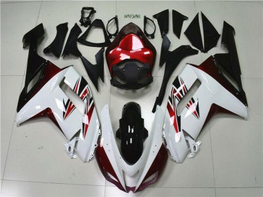 Online 2007-2008 Kawasaki ZX6R Motorcycle Fairings - White Black Red Canada