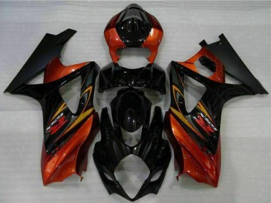 Online 2007-2008 Suzuki GSXR 1000 Motorcycle Fairings - Black Orange Canada