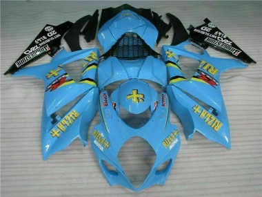 Online 2007-2008 Suzuki GSXR 1000 Motorcycle Fairing Kits - Blue Gold Black Rizla Canada