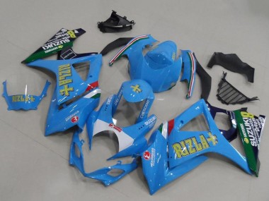 Online 2007-2008 Suzuki GSXR 1000 Motorcycle Fairings - Blue White Yellow Black Rizla Canada