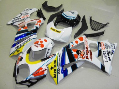 Online 2007-2008 Suzuki GSXR 1000 Motorcycle Fairings - White Red Yellow Blue Black Pepe Phone Canada