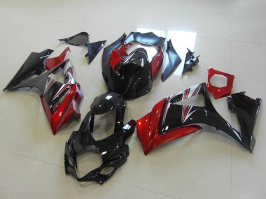 Online 2007-2008 Suzuki GSXR 1000 Motorcycle Fairings - Red Glossy Black No Decal Canada