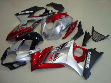 Online 2007-2008 Suzuki GSXR 1000 Motorcycle Fairings - Red Silver Glossy Black Canada