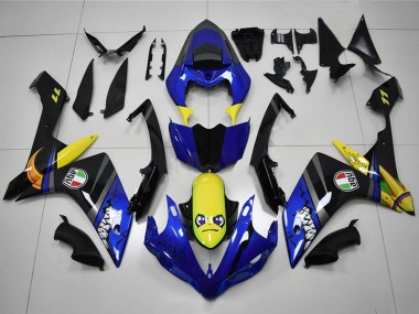 Online 2007-2008 Yamaha YZF R1 Motorcycle Fairings - Blue Yellow Black Shark Canada