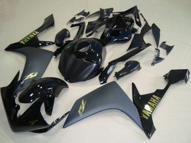Online 2007-2008 Yamaha YZF R1 Motorcycle Fairings - Glossy Black Matte Black Gold Canada