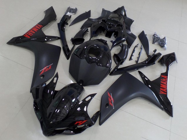 2007-2008 Yamaha YZF R1 Motorcycle Fairings - Glossy Black Matte Black Red Canada