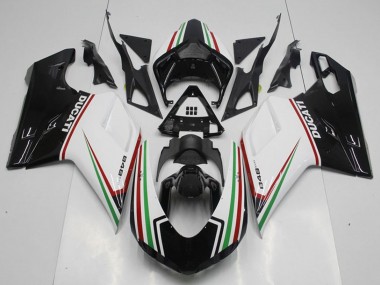 Online 2007-2014 Ducati 848 Motorcycle Fairing Kits - White Red Green Glossy Black Canada