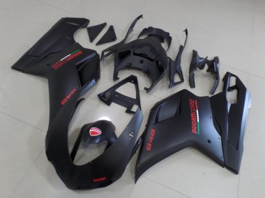 Online 2007-2014 Ducati 848 Motorcycle Fairings - Matte Black Red Canada