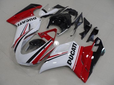 Online 2007-2014 Ducati 1098 Motorcycle Fairings - White Red Green Glossy Black Canada