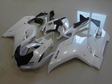 Online 2007-2014 Ducati 848 Motorcycle Fairings - Glossy White Canada