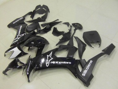 Online 2008-2010 Kawasaki ZX10R Motorcycle Fairings - Glossy Black Silkolene Star Canada