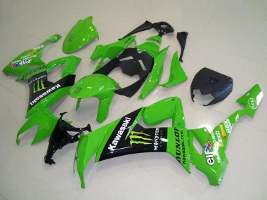 Online 2008-2010 Kawasaki ZX10R Motorcycle Fairings - Green Glossy Black Yellow Monster Canada
