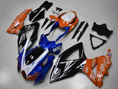 Online 2008-2010 Suzuki GSXR 600/750 Motorcycle Fairings - Orange Blue White Glossy Black Canada