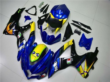 Online 2008-2010 Suzuki GSXR 600/750 Motorcycle Fairings - Blue Yellow Shark Canada