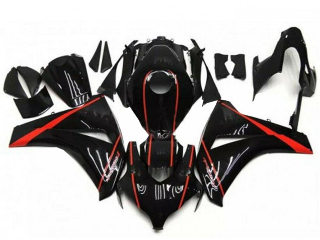 2008-2011 Honda CBR1000RR Motorcycle Fairings - Glossy Black Red Canada