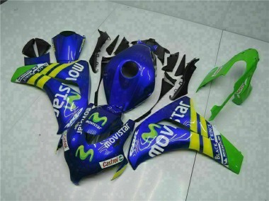 Online 2008-2011 Honda CBR1000RR Motorcycle Fairings - Blue Yellow Green MoviStar Castrol Canada