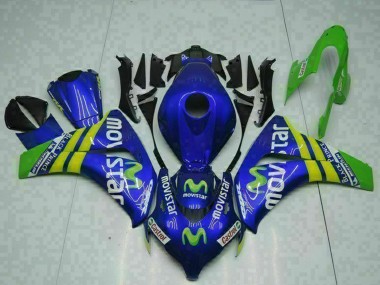 Online 2008-2011 Honda CBR1000RR Motorcycle Fairings - Blue Yellow Green MoviStar Castrol Canada
