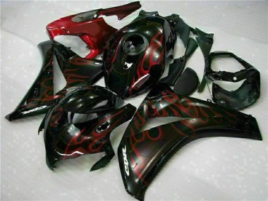 Online 2008-2011 Honda CBR1000RR Motorcycle Fairing Kits - Glossy Black Red Flame Canada