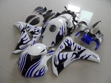 Online 2008-2011 Honda CBR1000RR Motorcycle Fairings - White Blue Flame Racing Canada