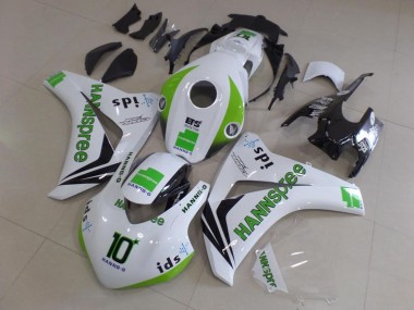 Online 2008-2011 Honda CBR1000RR Motorcycle Fairings - White Green Glossy Black Hannspree 10 Canada