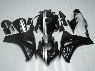 Online 2008-2011 Honda CBR1000RR Motorcycle Fairings - Glossy Black Silver Stripe Canada