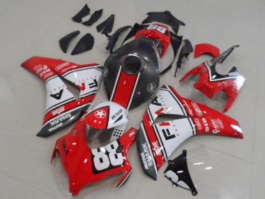 Online 2008-2011 Honda CBR1000RR Motorcycle Fairings - White Red Matte Black Dunlop Fiamm 88 Canada