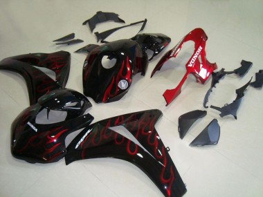 Online 2008-2011 Honda CBR1000RR Motorcycle Fairings - Glossy Black Red Flame Racing Canada