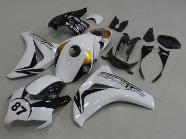 Online 2008-2011 Honda CBR1000RR Motorcycle Fairings - White Gold Glossy Black 87 Canada
