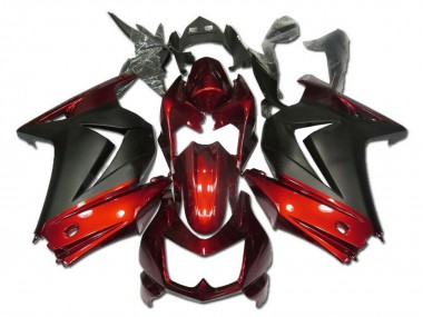 Online 2008-2012 Kawasaki EX250 Motorcycle Fairings - Red Matte Black Canada