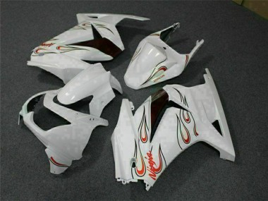 Online 2008-2012 Kawasaki EX250 Motorcycle Fairings - White Red Canada
