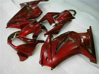 Online 2008-2012 Kawasaki EX250 Motorcycle Fairings - Maroon Red Canada