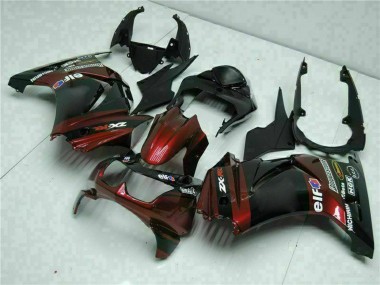 Online 2008-2012 Kawasaki EX250 Motorcycle Fairings - Glossy Black Maroon Red Canada