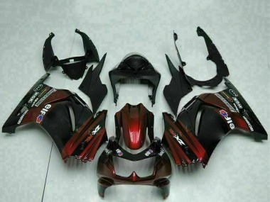 Online 2008-2012 Kawasaki EX250 Motorcycle Fairings - Glossy Black Maroon Red Canada