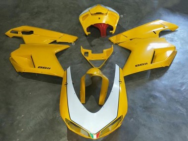 Online 2008-2012 Kawasaki EX250 Motorcycle Fairings - White Yellow Canada