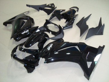 Online 2008-2012 Kawasaki ZX250R Motorcycle Fairings - Glossy Black White Ninja Canada