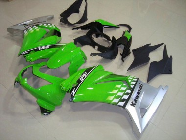 Online 2008-2012 Kawasaki ZX250R Motorcycle Fairings - Green Silver Canada