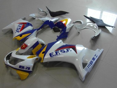Online 2008-2012 Kawasaki ZX250R Motorcycle Fairings - White Yellow Blue Red EFSF RX-78 Canada