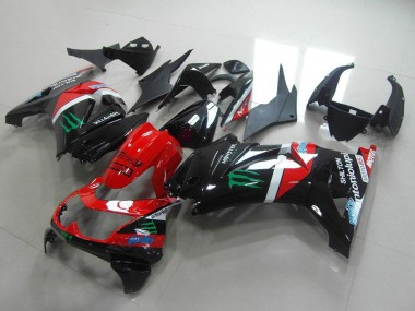 Online 2008-2012 Kawasaki ZX250R Motorcycle Fairings - Glossy Black Red White Green Monster Motul Canada