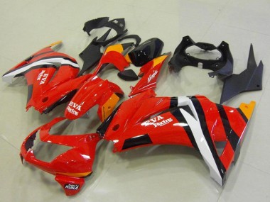 Online 2008-2012 Kawasaki ZX250R Motorcycle Fairings - Red Orange White Black Eva Racing Canada