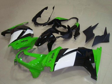 Online 2008-2012 Kawasaki ZX250R Motorcycle Fairings - Green White Glossy Black Canada