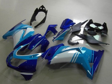 Online 2008-2012 Kawasaki ZX250R Motorcycle Fairings - Light Blue White Dark Blue Canada