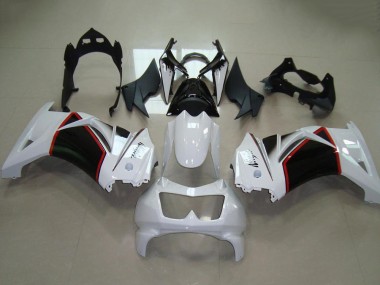 Online 2008-2012 Kawasaki ZX250R Motorcycle Fairings - White Red Glossy Black Canada