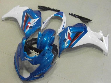 Online 2008-2013 Suzuki GSX650F Motorcycle Fairings - White Blue Canada