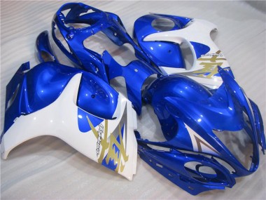 Online 2008-2020 Suzuki GSXR 1300 Hayabusa Motorcycle Fairings - White Blue Canada