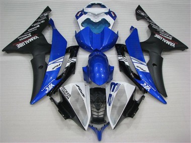 Online 2008-2016 Yamaha YZF R6 Motorcycle Fairings - White Blue Matte Black Yamalube Canada