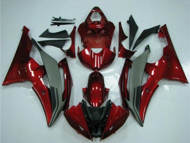 Online 2008-2016 Yamaha YZF R6 Motorcycle Fairings - Red Grey Canada
