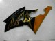 2008-2016 Yamaha YZF R6 Motorcycle Fairings - Glossy Black Gold Flame Canada