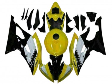Online 2008-2016 Yamaha YZF R6 Motorcycle Fairings - Yellow White Glossy Black Canada