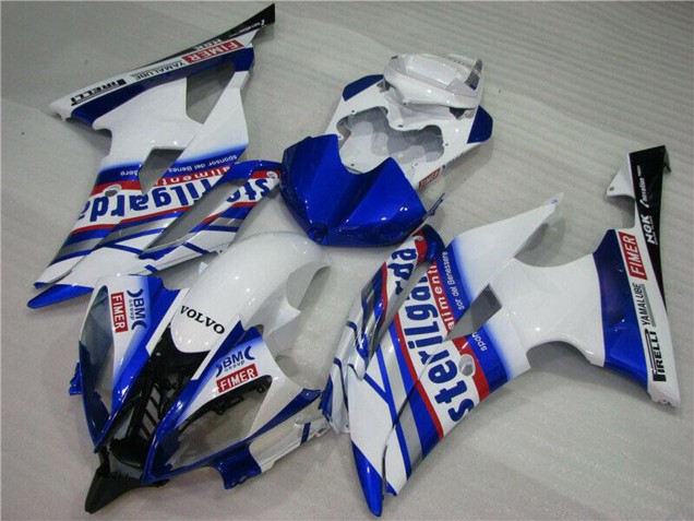 2008-2016 Yamaha YZF R6 Motorcycle Fairings - White Blue Red Sterilgarda Volvo Fimer Yamalube Canada