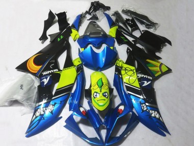 Online 2008-2016 Yamaha YZF R6 Motorcycle Fairings - Blue Yellow Black Shark Canada